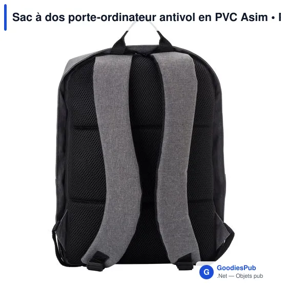 Sac à dos porte-ordinateur personnalisable avec logo - Asim - Image 3
