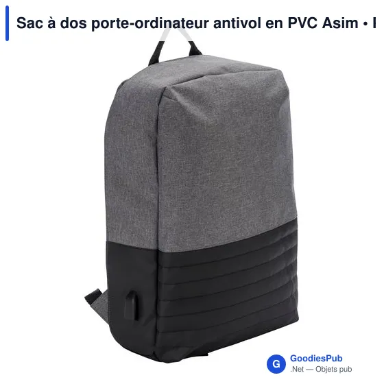 Sac à dos porte-ordinateur personnalisable avec logo - Asim - Image 4