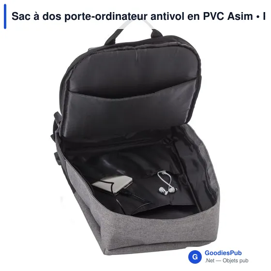 Sac à dos porte-ordinateur personnalisable avec logo - Asim - Image 5