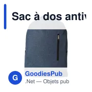 Sac à dos antivol personnalisable pour ordinateur avec logo - Miniature 11