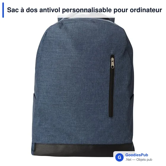 Sac à dos antivol personnalisable pour ordinateur avec logo - Image 3