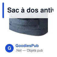Sac à dos antivol personnalisable pour ordinateur avec logo - Miniature 9