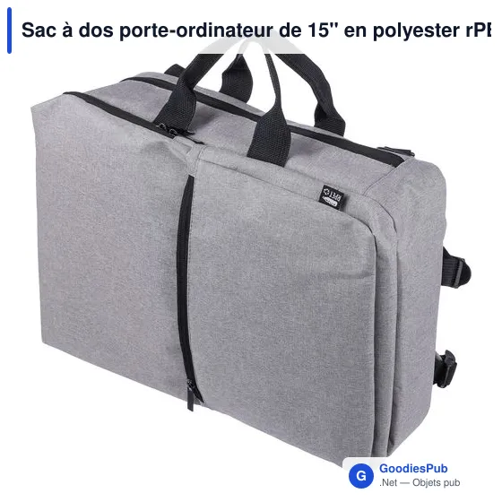 Sac à dos porte-ordinateur personnalisable Mallory avec logo - Image 3