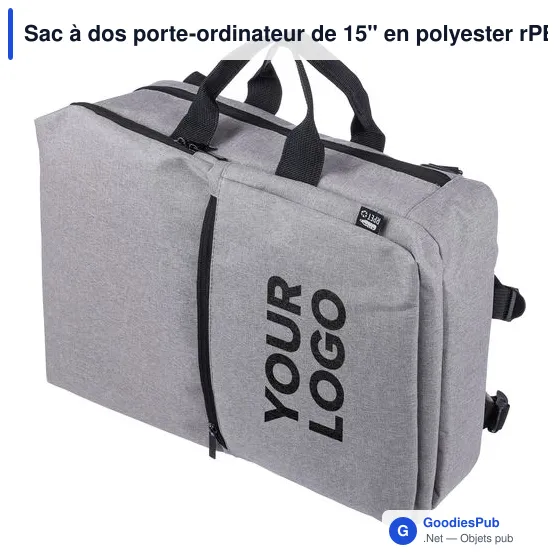 Sac à dos porte-ordinateur personnalisable Mallory avec logo - Image 4