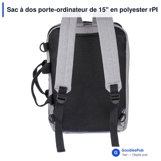 Sac à dos porte-ordinateur personnalisable Mallory avec logo - Image 7