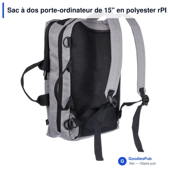 Sac à dos porte-ordinateur personnalisable Mallory avec logo - Image 8
