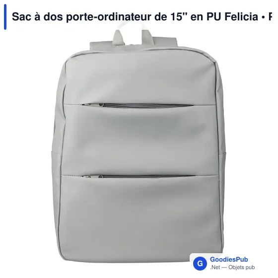 Sac à dos porte-ordinateur personnalisable Felicia avec logo - Image 1