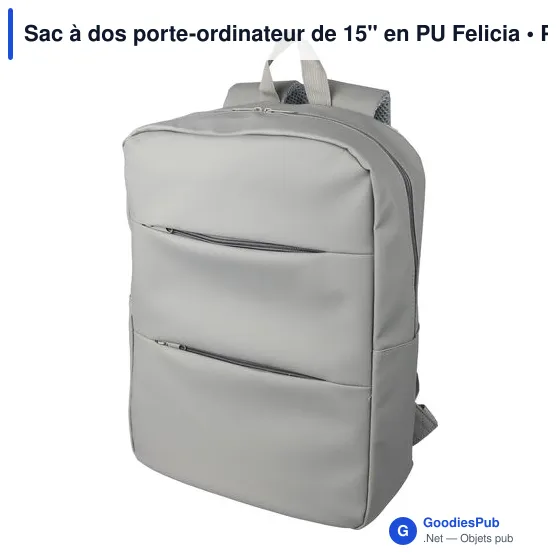 Sac à dos porte-ordinateur personnalisable Felicia avec logo - Image 2