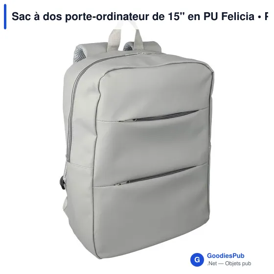 Sac à dos porte-ordinateur personnalisable Felicia avec logo - Image 5