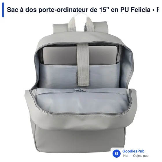 Sac à dos porte-ordinateur personnalisable Felicia avec logo - Image 8