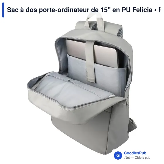 Sac à dos porte-ordinateur personnalisable Felicia avec logo - Image 9