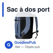Sac à dos porte-ordinateur personnalisable 17'' avec logo - Malcolm - Miniature 3