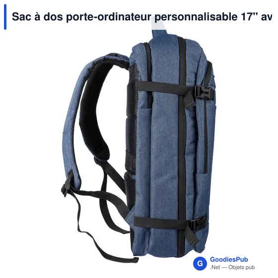 Sac à dos porte-ordinateur personnalisable 17'' avec logo - Malcolm - Image 4
