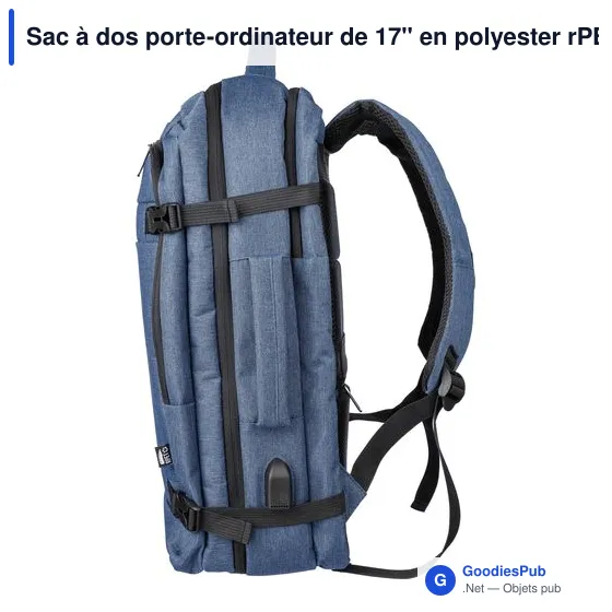 Sac à dos porte-ordinateur personnalisable 17'' avec logo - Malcolm - Image 6