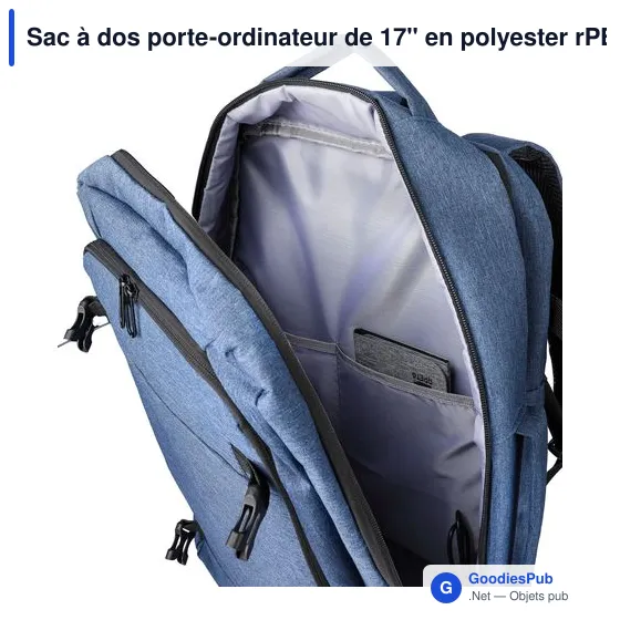 Sac à dos porte-ordinateur personnalisable 17'' avec logo - Malcolm - Image 8