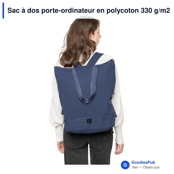 Sac à dos porte-ordinateur personnalisable avec logo - Osric - Image 3