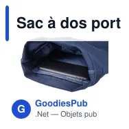 Sac à dos porte-ordinateur personnalisable Thaddeux avec logo - Miniature 11