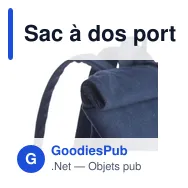 Sac à dos porte-ordinateur personnalisable Thaddeux avec logo - Miniature 9