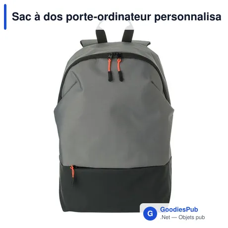 Sac à dos porte-ordinateur personnalisable avec logo - Polyester 500D