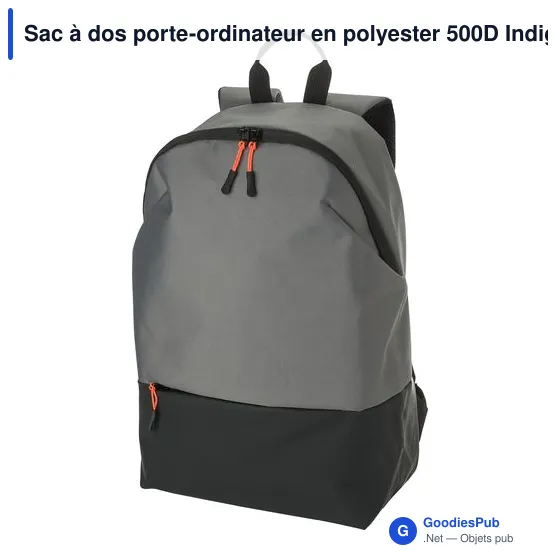 Sac à dos porte-ordinateur personnalisable avec logo - Polyester 500D - Image 2