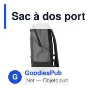 Sac à dos porte-ordinateur personnalisable avec logo - Polyester 500D - Miniature 3