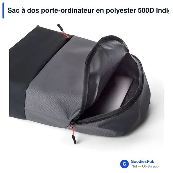 Sac à dos porte-ordinateur personnalisable avec logo - Polyester 500D - Image 8