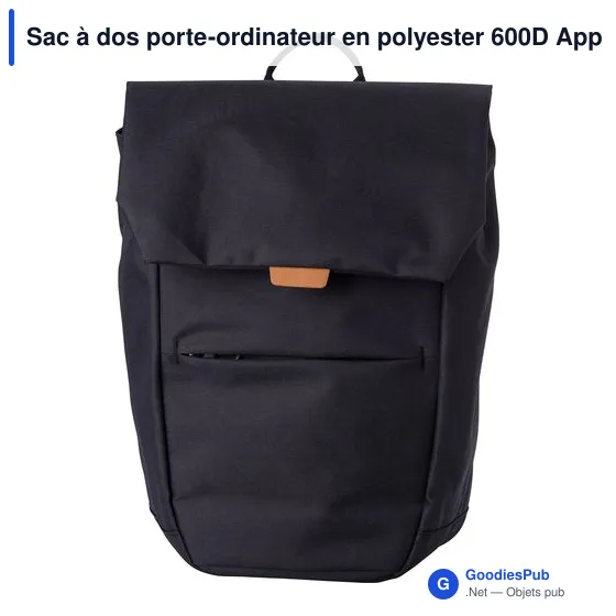 Sac à dos porte-ordinateur personnalisable Appolo avec logo - Image 1