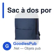 Sac à dos porte-ordinateur personnalisable avec logo - Nicolas - Miniature 2