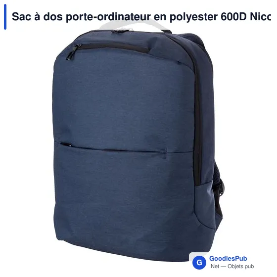Sac à dos porte-ordinateur personnalisable avec logo - Nicolas - Image 9