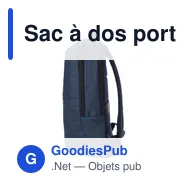Sac à dos porte-ordinateur personnalisable avec logo - Nicolas - Miniature 10