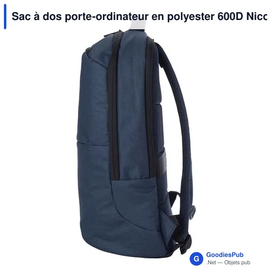 Sac à dos porte-ordinateur personnalisable avec logo - Nicolas - Image 10