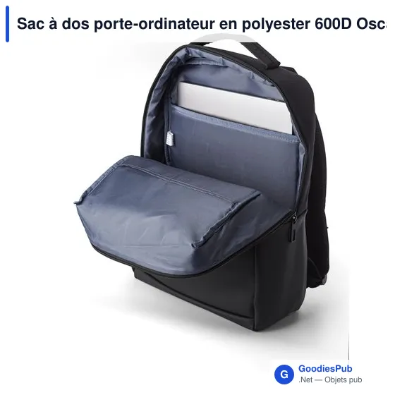 Sac à dos porte-ordinateur personnalisable avec logo - Oscar - Image 5