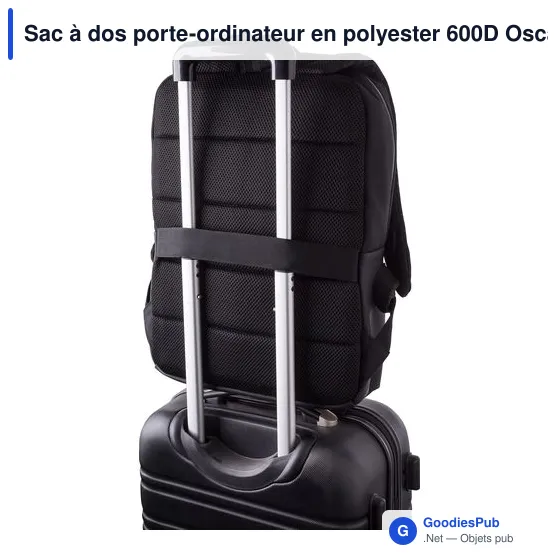 Sac à dos porte-ordinateur personnalisable avec logo - Oscar - Image 7