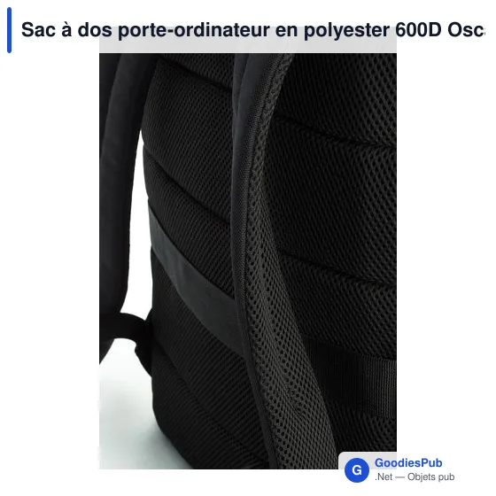 Sac à dos porte-ordinateur personnalisable avec logo - Oscar - Image 8