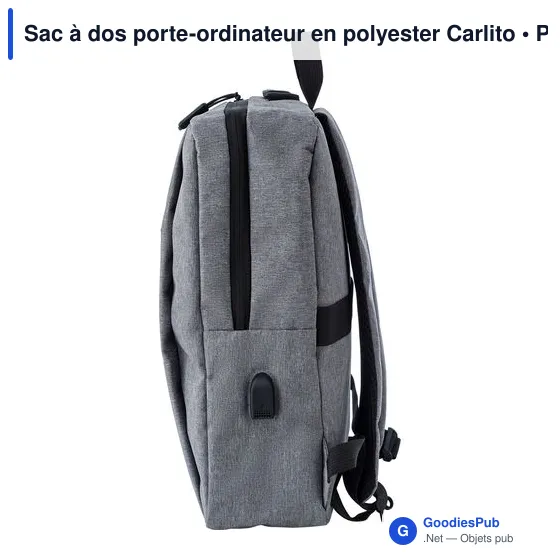 Sac à dos porte-ordinateur personnalisable avec logo - Carlito - Image 5