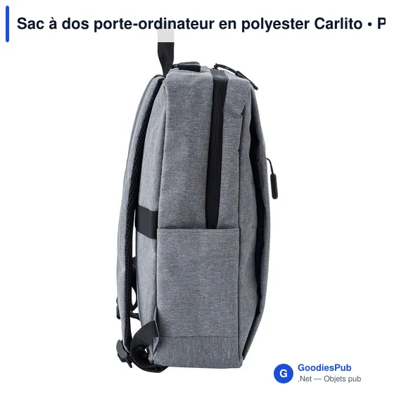 Sac à dos porte-ordinateur personnalisable avec logo - Carlito - Image 10