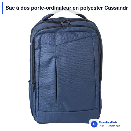 Sac à dos porte-ordinateur personnalisable avec logo - Cassandre - Image 2
