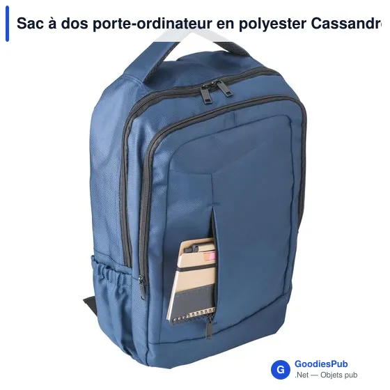 Sac à dos porte-ordinateur personnalisable avec logo - Cassandre - Image 6