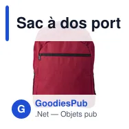 Sac à dos porte-ordinateur personnalisable Glynn avec logo - Miniature 1