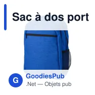 Sac à dos porte-ordinateur personnalisable Glynn avec logo - Miniature 3