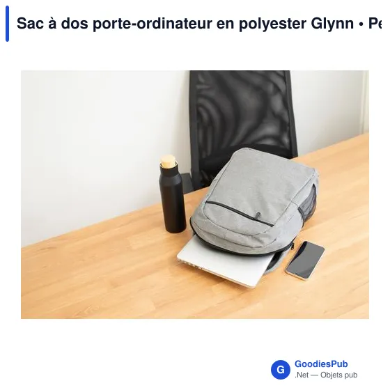 Sac à dos porte-ordinateur personnalisable Glynn avec logo - Image 10