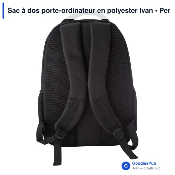 Sac à dos porte-ordinateur personnalisable avec logo - Ivan - Image 1
