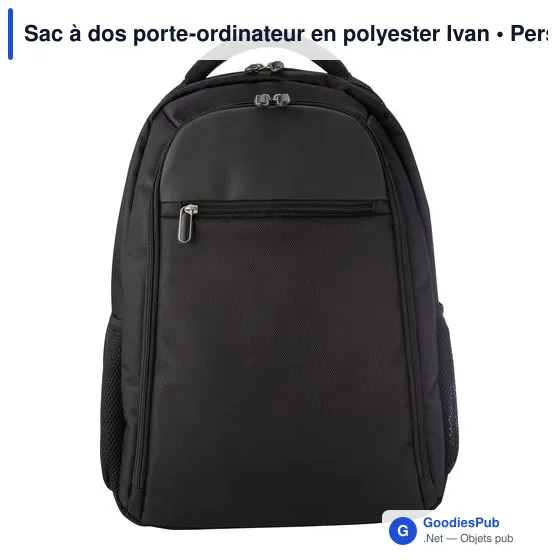 Sac à dos porte-ordinateur personnalisable avec logo - Ivan - Image 2