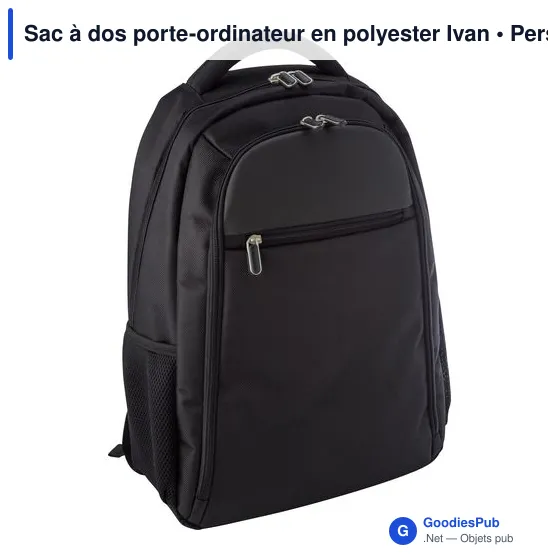 Sac à dos porte-ordinateur personnalisable avec logo - Ivan - Image 3