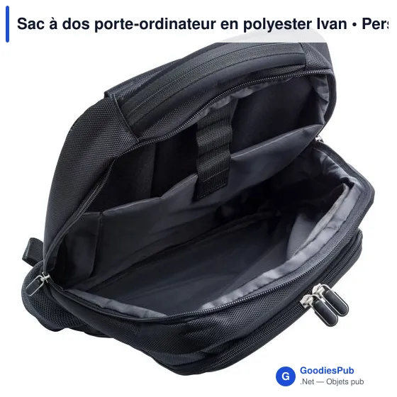 Sac à dos porte-ordinateur personnalisable avec logo - Ivan - Image 4