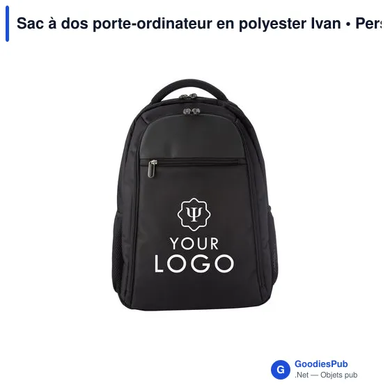 Sac à dos porte-ordinateur personnalisable avec logo - Ivan - Image 5