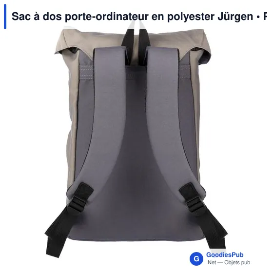 Sac à dos porte-ordinateur personnalisable Jürgen avec logo - Image 4
