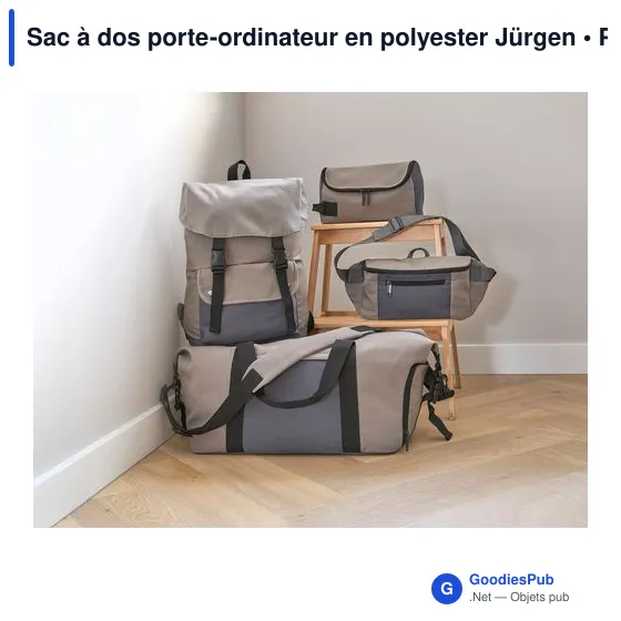 Sac à dos porte-ordinateur personnalisable Jürgen avec logo - Image 5