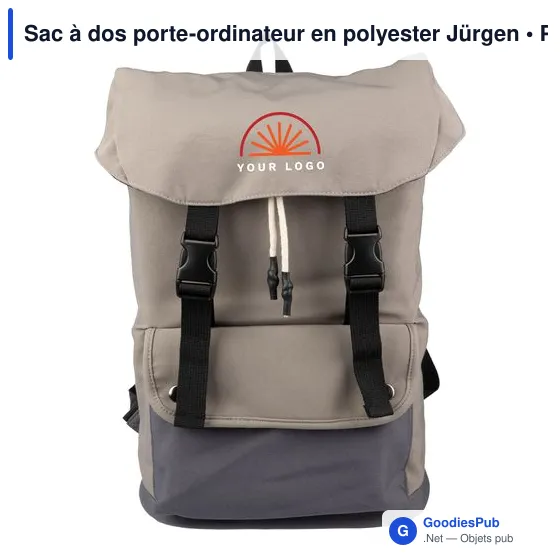 Sac à dos porte-ordinateur personnalisable Jürgen avec logo - Image 6