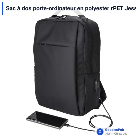 Sac à dos porte-ordinateur personnalisable Jesse avec logo - Image 3
